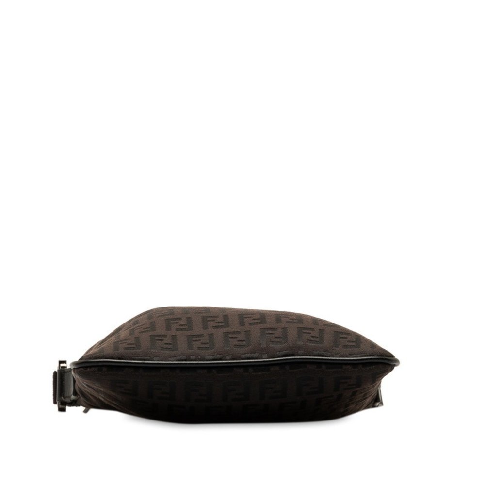 FENDI Zucchino Shoulder Bag 8BT079 Brown Canvas Leather Women's - Picture 4 of 9